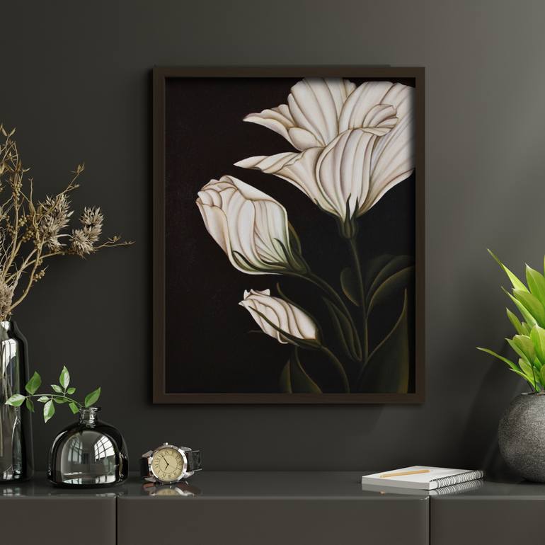 Original Contemporary Floral Painting by Dom Holmes