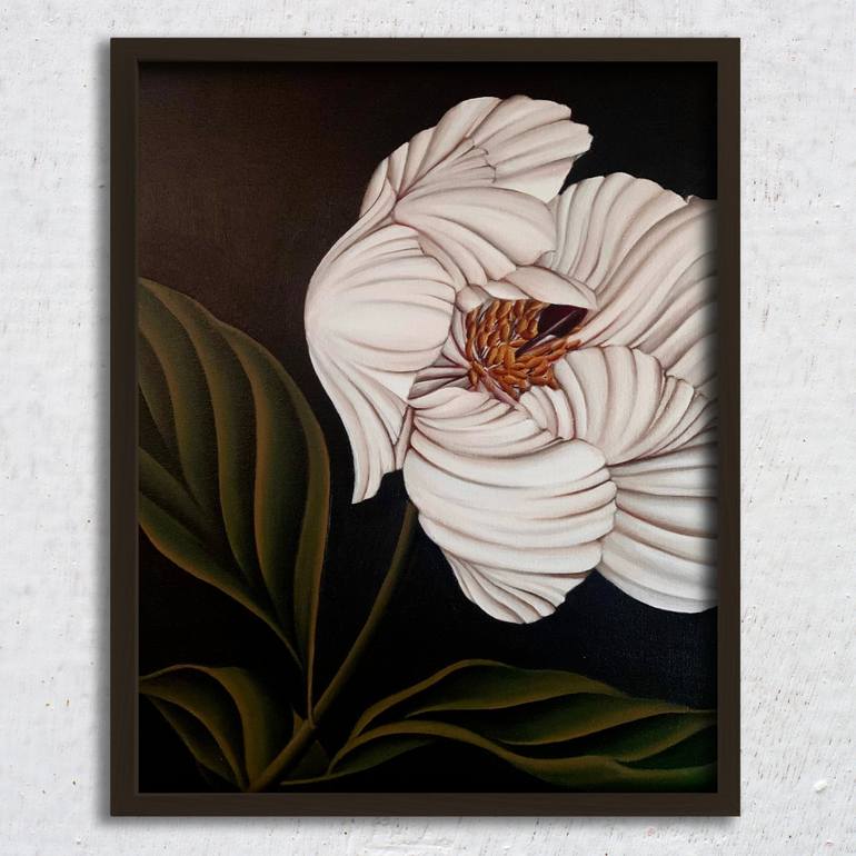 Original Floral Painting by Dom Holmes