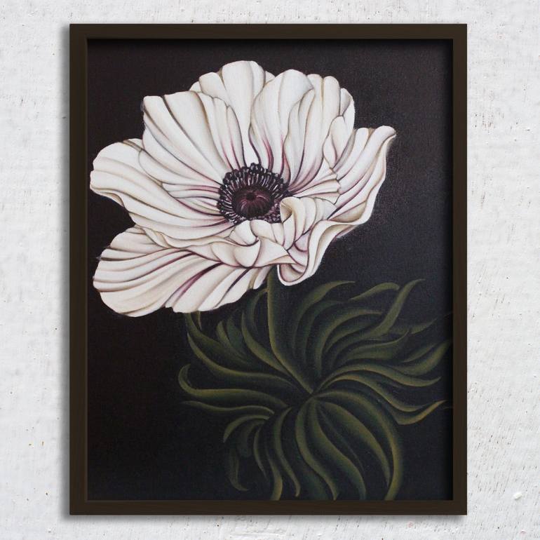 Original Modern Floral Painting by Dom Holmes