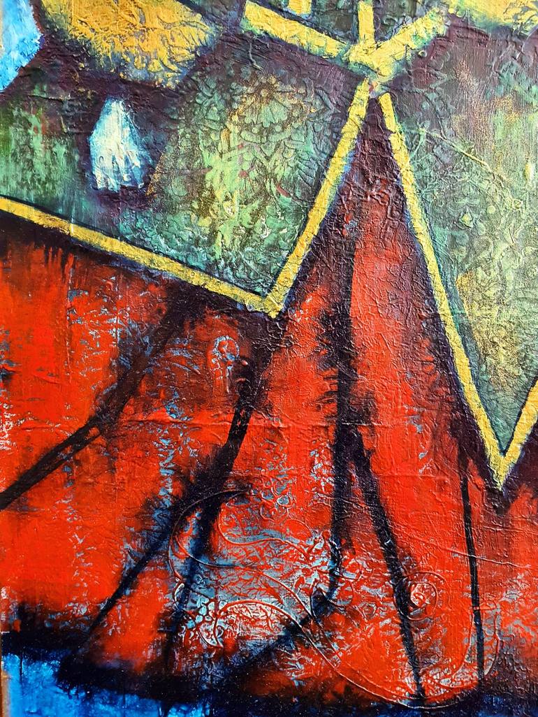 Original Abstract Expressionism World Culture Painting by Siamak Tadayon Tahmasbi