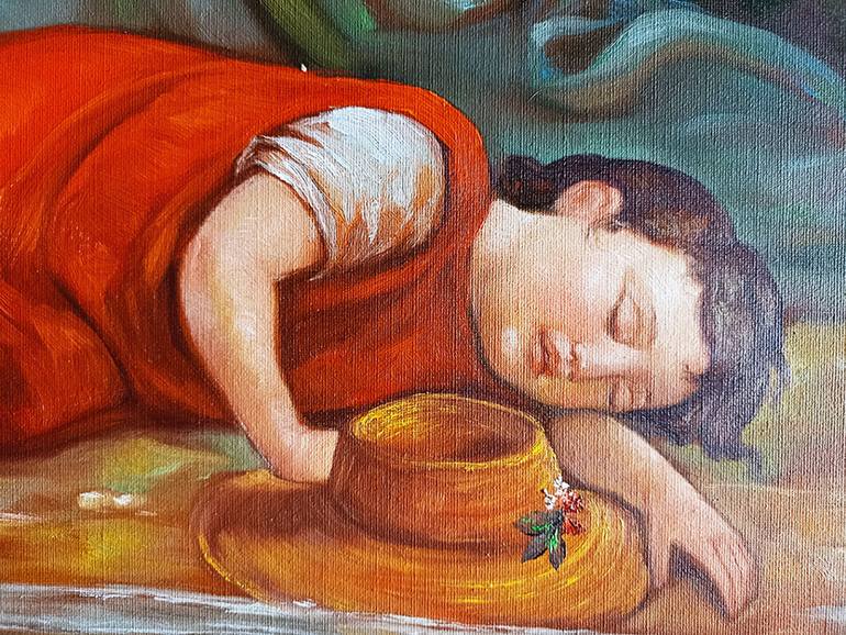 Original Realism Religion Painting by Mikaelo Artista Plastico