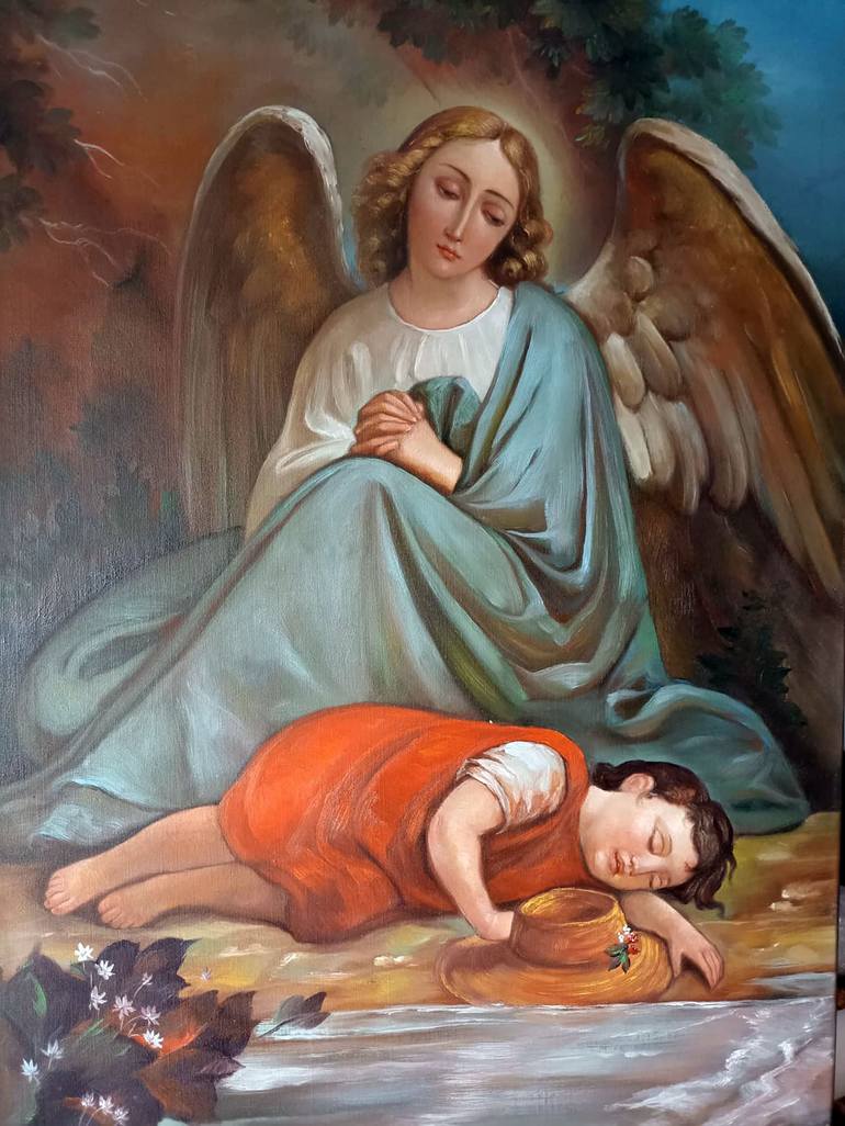 Original Realism Religion Painting by Mikaelo Artista Plastico