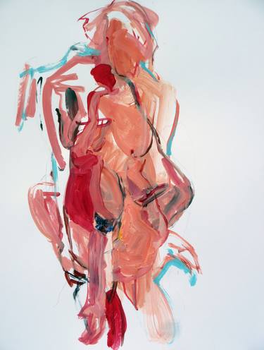 Print of Abstract Expressionism Nude Paintings by Lauran Van Oers