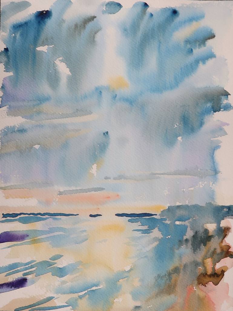 Original Impressionism Beach Paintings by Theodore Heublein