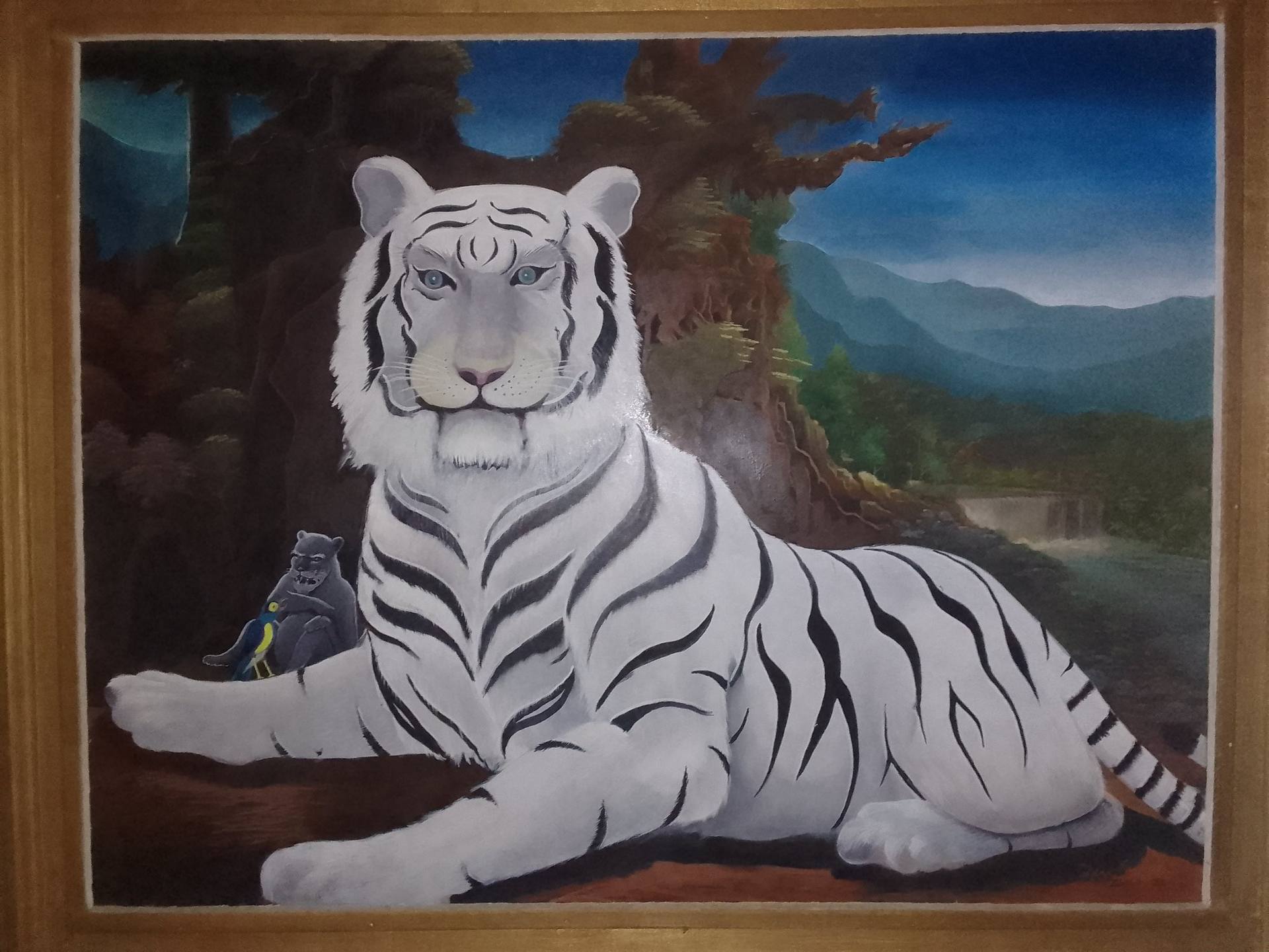 White Tiger (Maung Lodaya / Maung Bodas) Painting by Bayu Pramono | Saatchi  Art, image size:1920x1440
