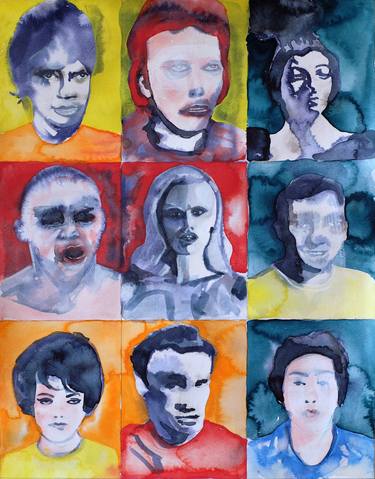 Original Dada Portrait Paintings by Joshua Hoskins