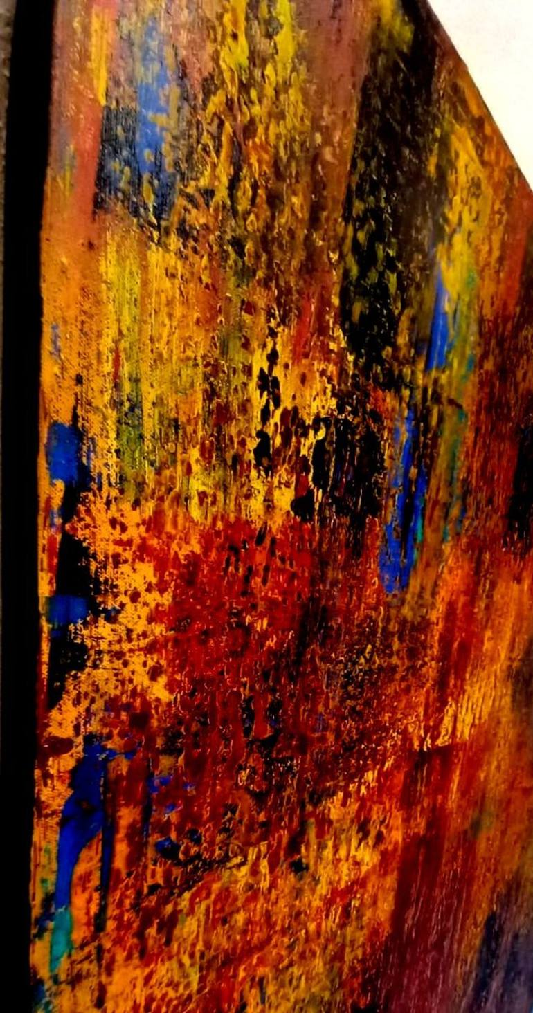 Original Abstract Expressionism Abstract Painting by Orfey Grunberg