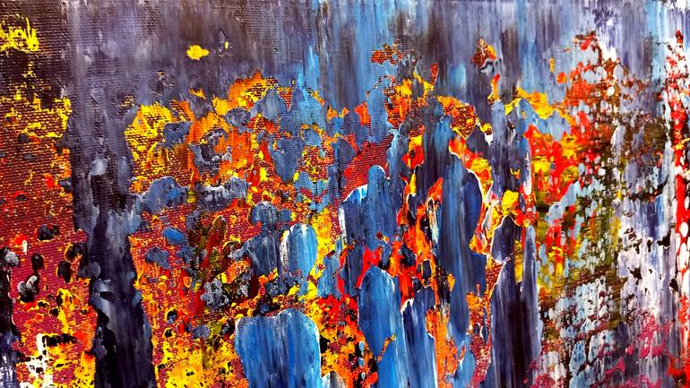 Original Abstract Expressionism Abstract Painting by Orfey Grunberg