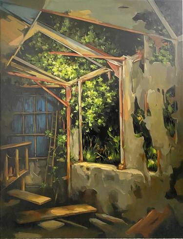 Original Fine Art Garden Paintings by Yeonhwa Bae