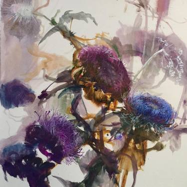 Print of Abstract Expressionism Floral Paintings by Julia Sedyuk