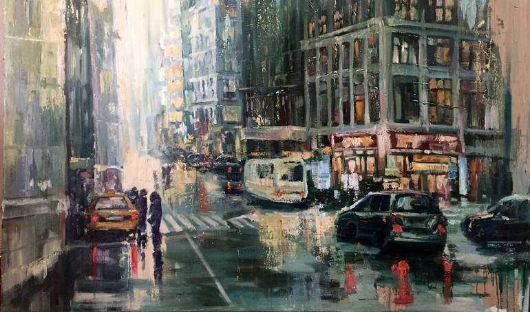 Big city Painting by Julia Sedyuk | Saatchi Art