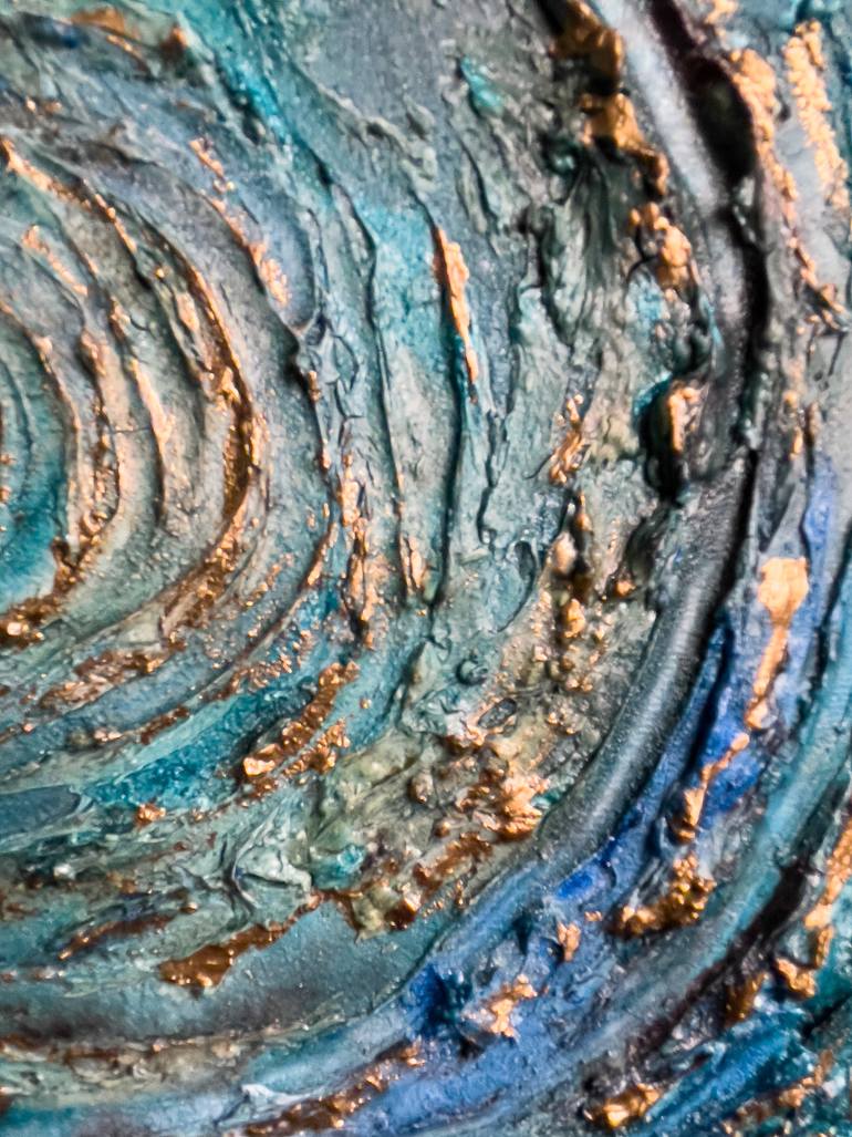 Original Abstract Aerial Mixed Media by Lidiia Isakova