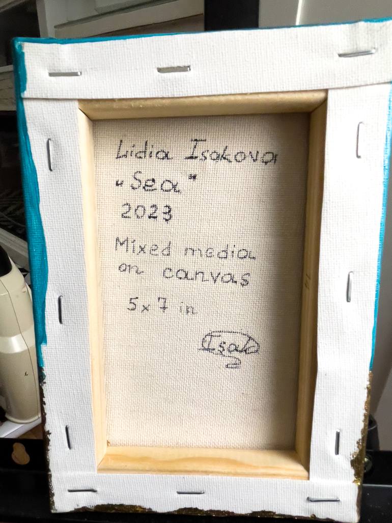 Original Abstract Beach Mixed Media by Lidiia Isakova