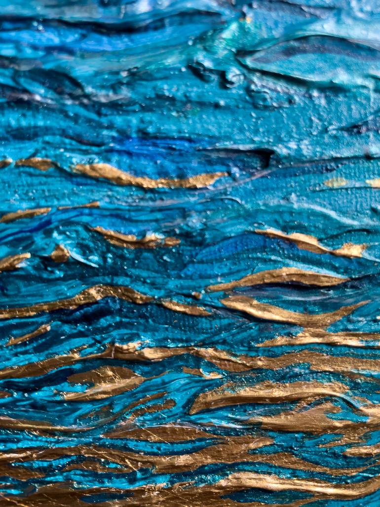 Original Abstract Beach Mixed Media by Lidiia Isakova