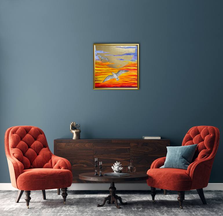 Original Abstract Seascape Painting by Lidiia Isakova