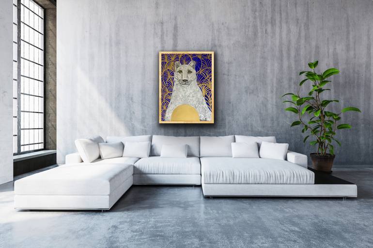 Original Art Deco Animal Painting by Valeria Nikitina