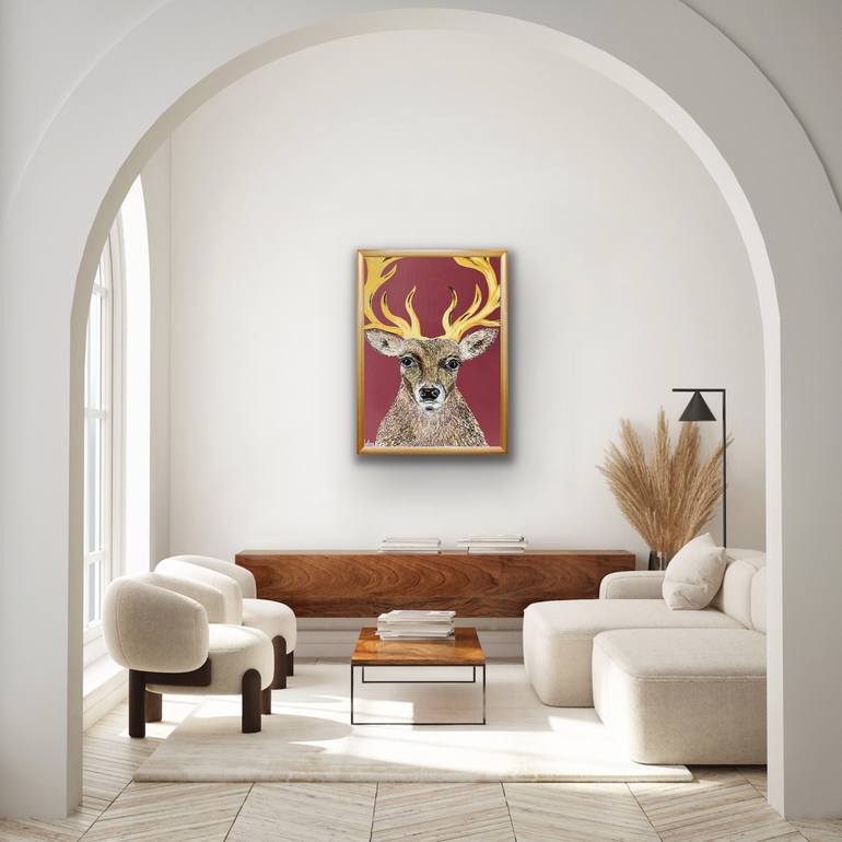 Original Art Deco Abstract Painting by Valeria Nikitina