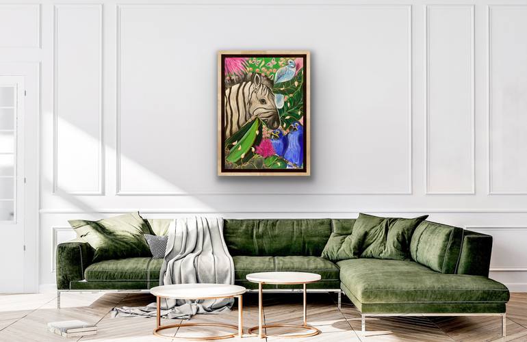 Original Abstract Animal Painting by Valeria Nikitina