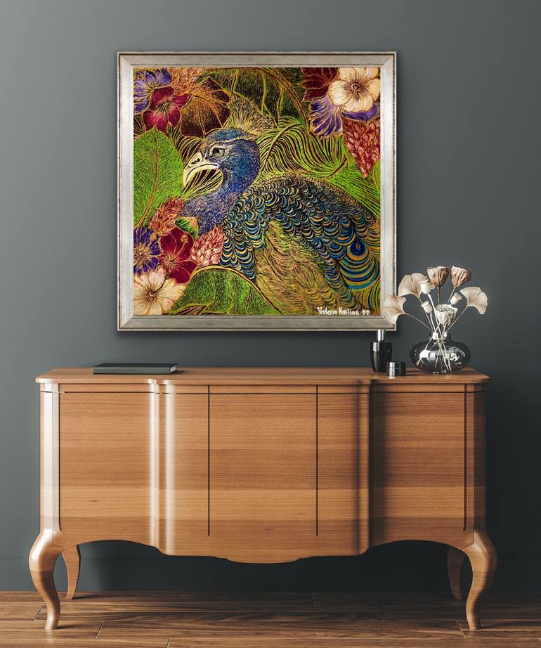 Original Art Deco Abstract Painting by Valeria Nikitina