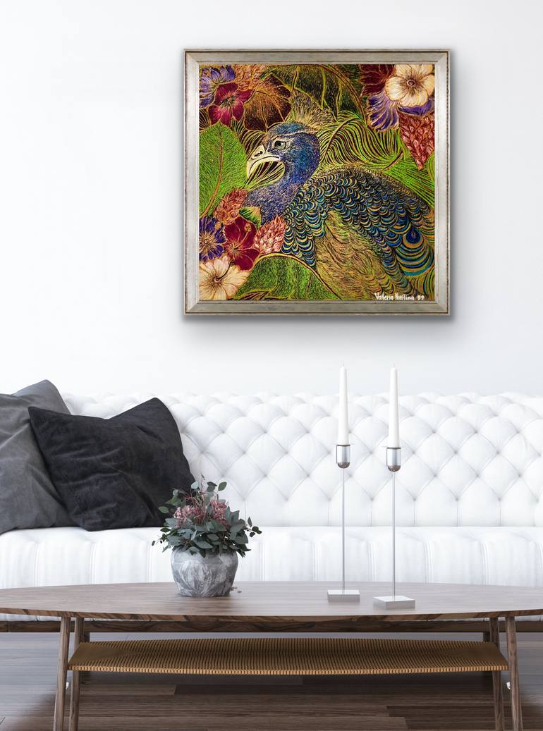 Original Art Deco Abstract Painting by Valeria Nikitina