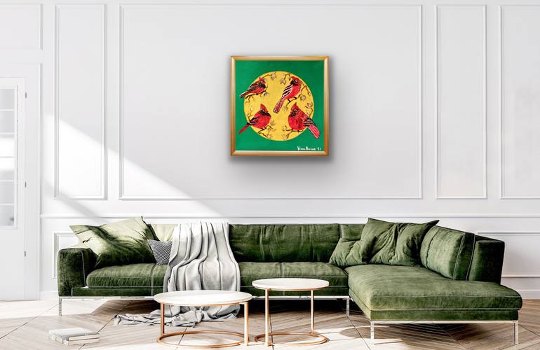 Original Art Deco Abstract Painting by Valeria Nikitina