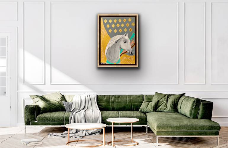 Original Art Deco Abstract Painting by Valeria Nikitina