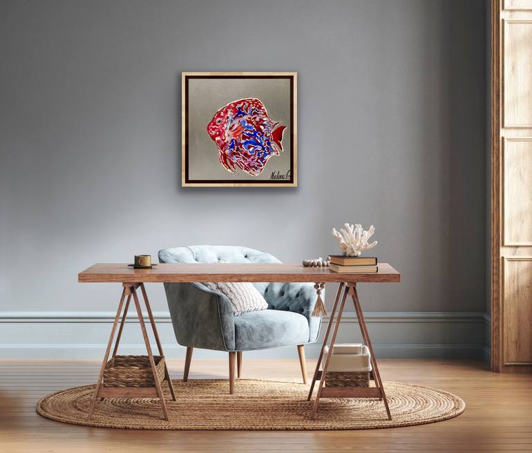 Original Art Deco Abstract Painting by Valeria Nikitina