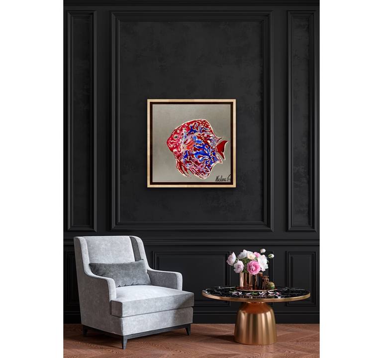 Original Art Deco Abstract Painting by Valeria Nikitina