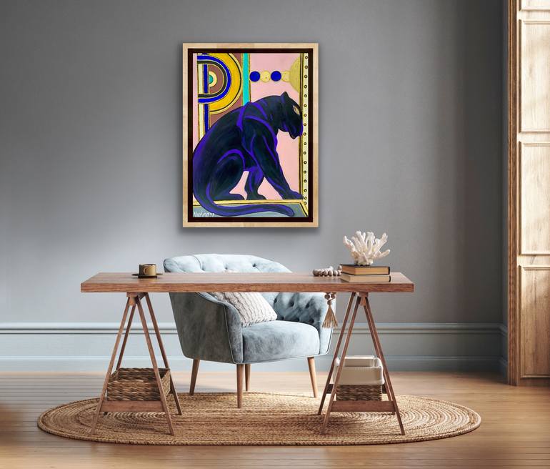 Original Art Deco Abstract Painting by Valeria Nikitina