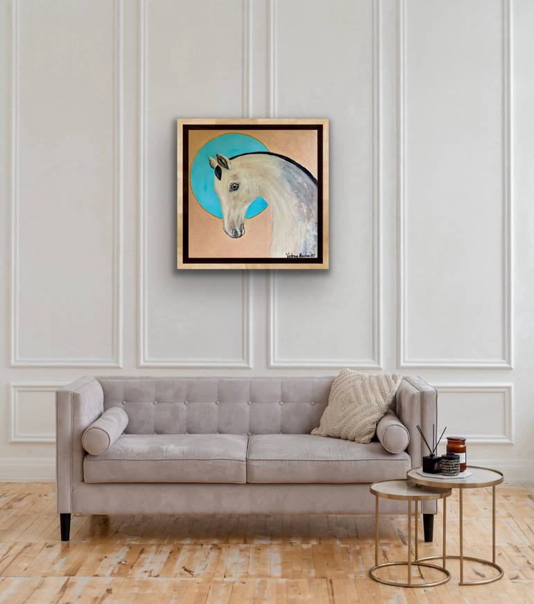 Original Art Deco Abstract Painting by Valeria Nikitina