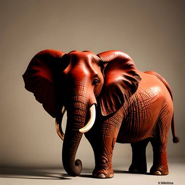 Red elephant of the Sahara thumb