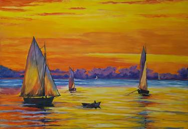 Original Fine Art Seascape Paintings by Aisha Usmanova