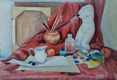 Print of Realism Still Life Paintings by Aisha Usmanova