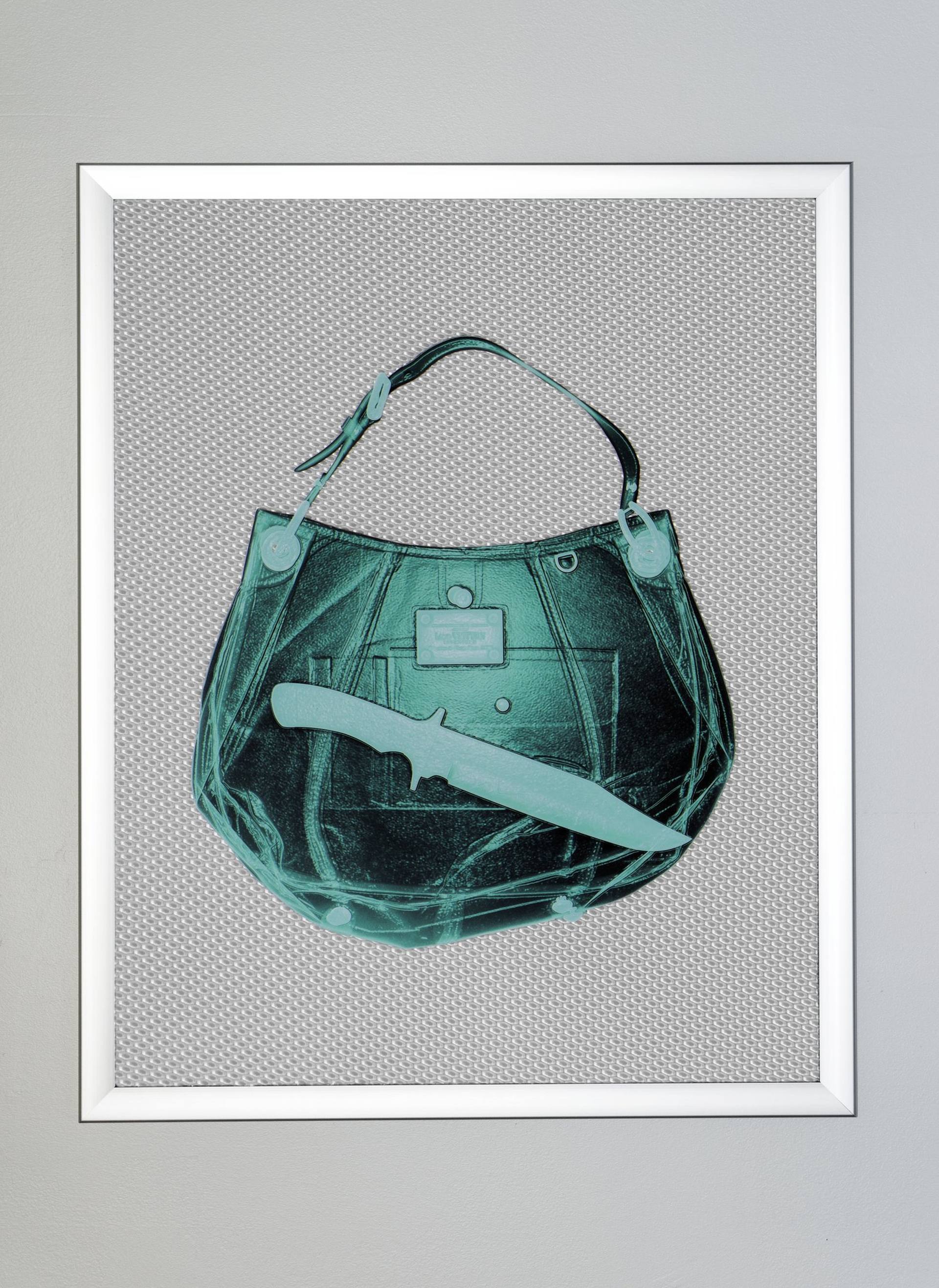 Turquoise Louis Vuitton Handbag With Knife Photography by Blazo Kovacevic