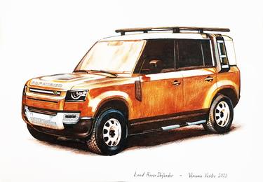 Drawing of Land Rover Defender 110 thumb