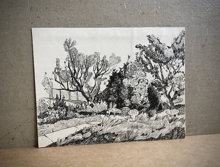 Original Impressionism Landscape Drawing by Raffi Ghazaryan