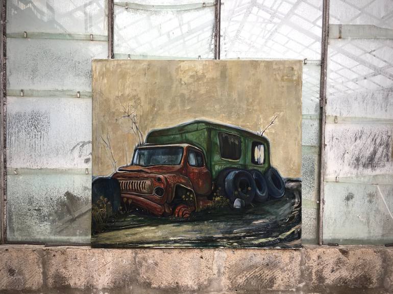 Original Impressionism Car Painting by Raffi Ghazaryan