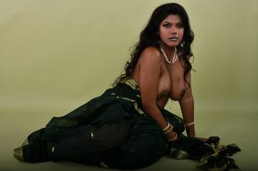Woman in green saree thumb