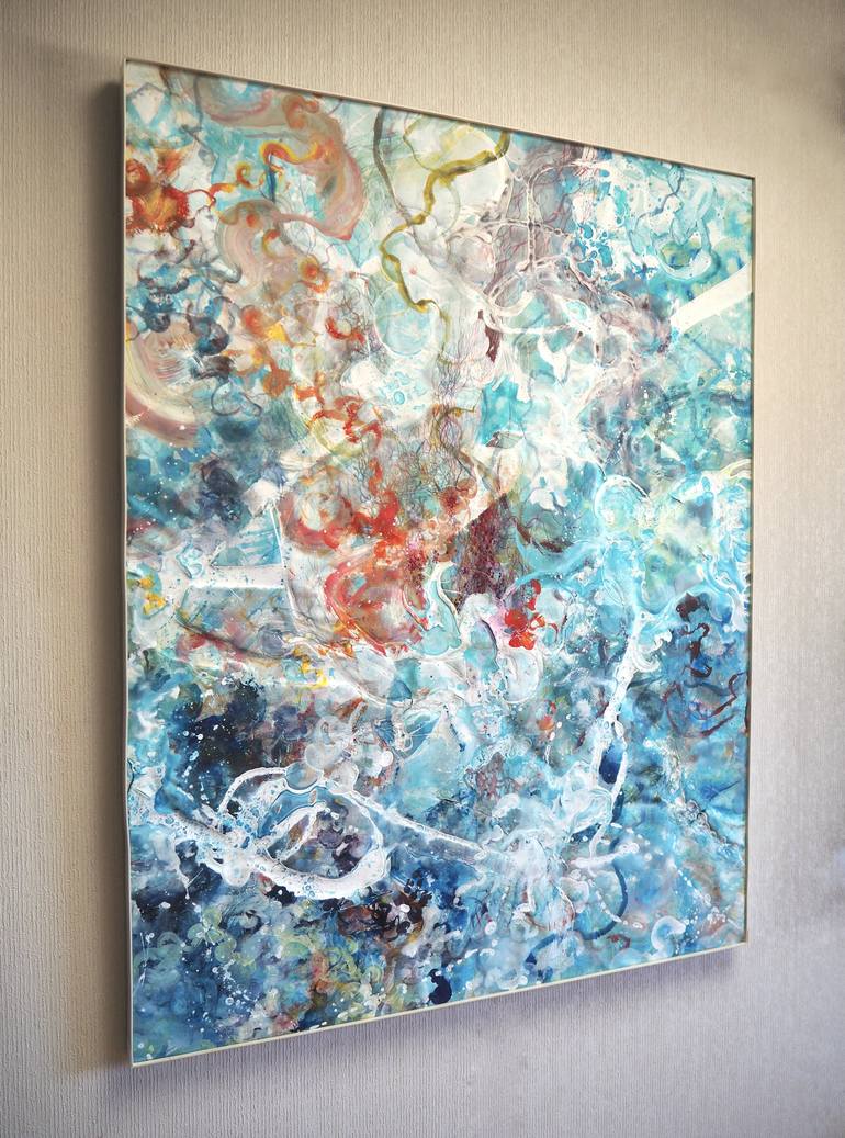 Original Abstract Nature Mixed Media by Madoka Naito