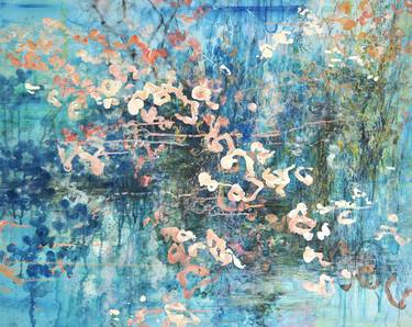 Original Abstract Nature Mixed Media by Madoka Naito