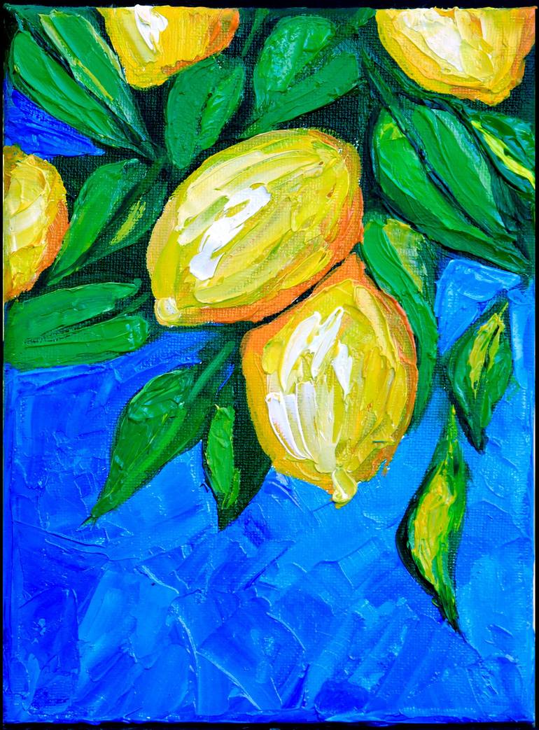 Lemons Painting by Tetiana Bondar | Saatchi Art