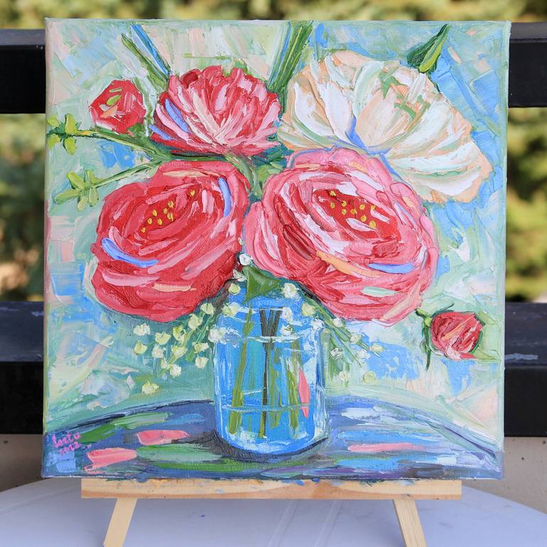 Original Impressionism Floral Painting by Tetiana Bondar