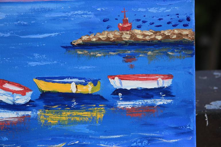 Original Boat Painting by Tetiana Bondar