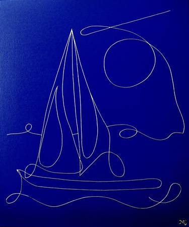 Print of Abstract Boat Mixed Media by Mariya Velychko