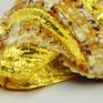 - The sculpture is created out of a natural shell covered with 24 carat Gold leaf, using special gilding techniques - The pure gold is very luminous, it brightly highlights each smallest detail of the art piece - Signed artwork, each sculpture is naturally unique – natural seashell - The sculpture comes with the black metal stand, but it can be simply free placed, without a stand, fostering it's originality - Shipped with a signed Certificate of Authenticity