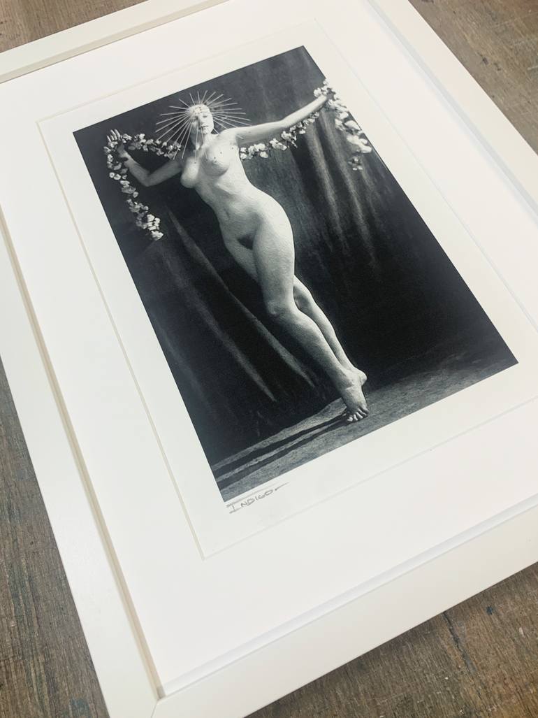 Original Art Deco Erotic Mixed Media by - I N D I G O  -
