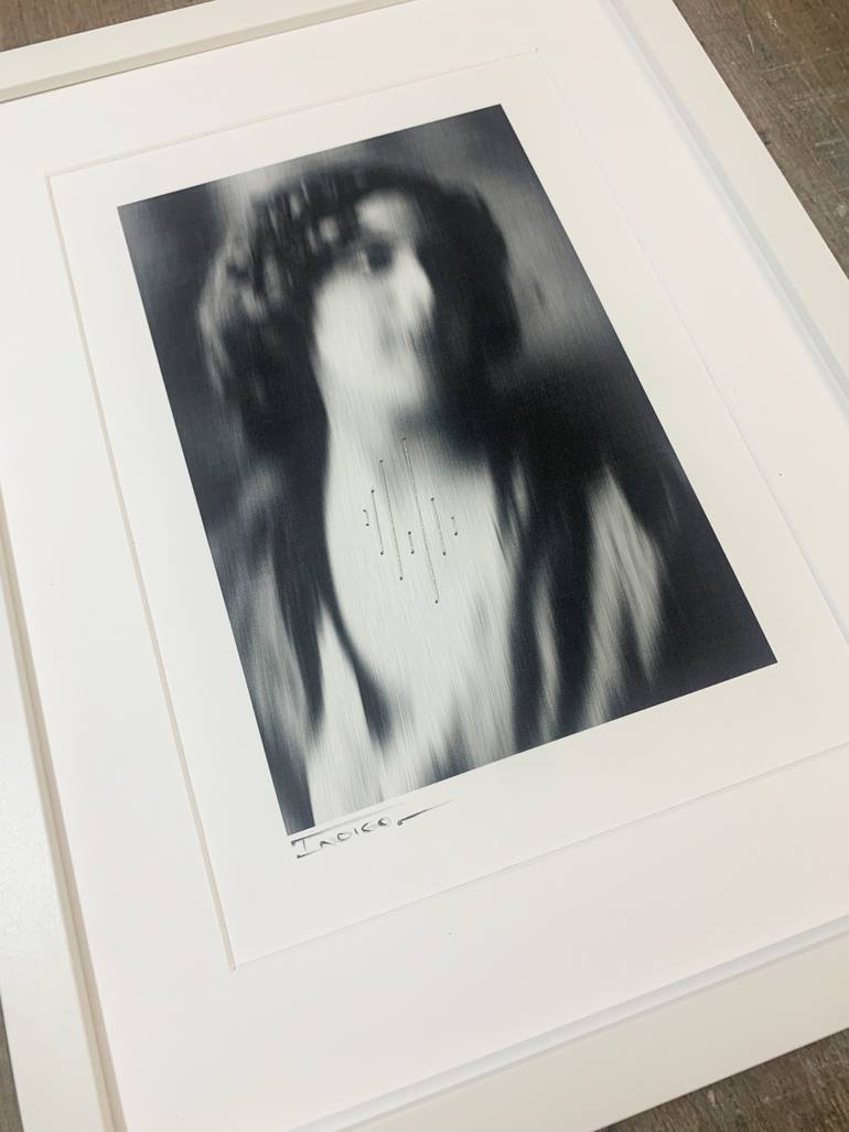 Original Art Deco Portrait Mixed Media by - I N D I G O  -