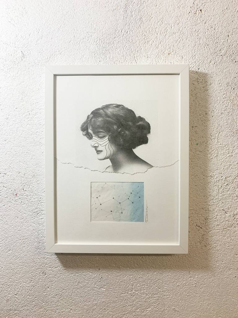 Original Art Deco Portrait Mixed Media by Marly  Indigo