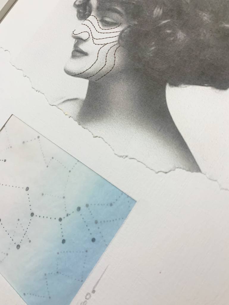 Original Art Deco Portrait Mixed Media by Marly  Indigo