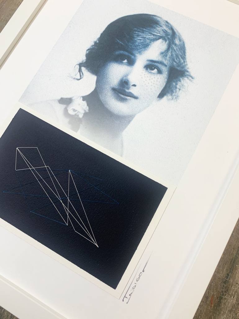 Original Art Deco Portrait Mixed Media by Marly  Indigo